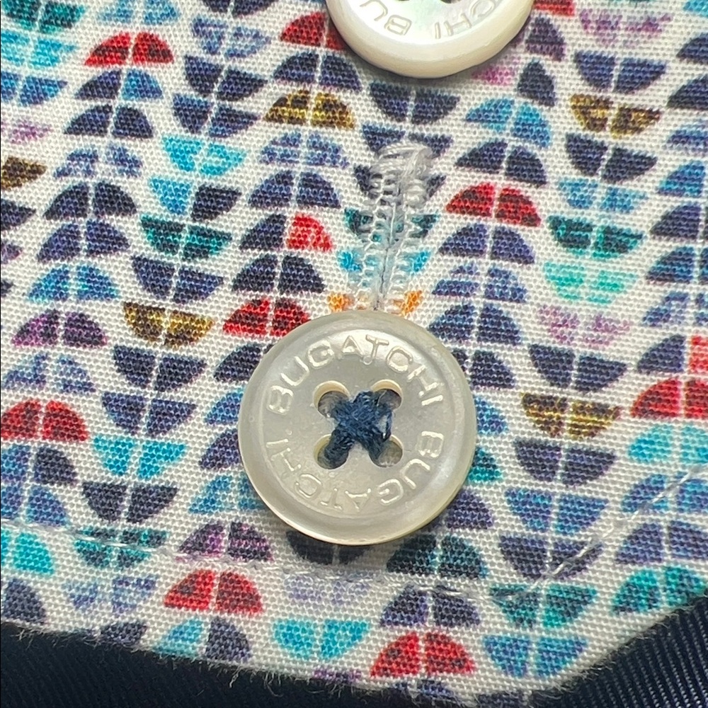 Bugatchi Multicolor Patterned Button Down Shirt - image 6